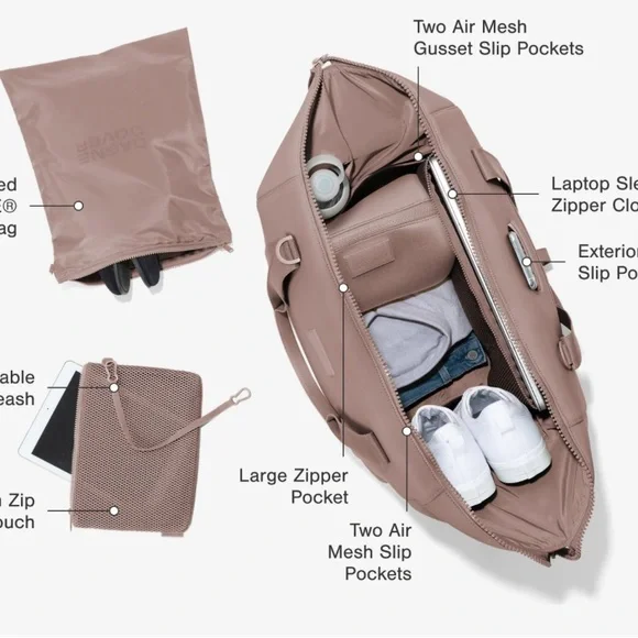 Dagne Dover Landon Carryall Neoprene XL in Fog - Picture 6 of 7